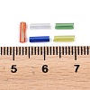 50g Transparent Colours Rainbow Glass Bugle Beads GLAA-FP0001-23-2