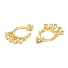 Brass Micro Pave Cubic Zirconia Charms KK-P228-40G-3