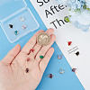 GOMAKERER 14Pcs 7 Colors Glass Connector Charms KK-GO0001-26-3