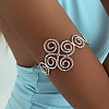 Iron Spiral Knot Upper Arm Cuff Bangles for Women WG4ED01-02-1