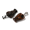 Natural Mahogany Obsidian Pendants G-B127-10P-09-3