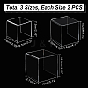 6Pcs 3 Styles Acrylic Risers Display ODIS-WH0029-44-2
