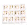 Heart Glass Ear Fake Plugs EJEW-H105-25G-A-1
