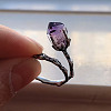 Alloy Glass Cuff Open Rings WG86608-01-3