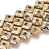 Electroplate Glass Beads Strands EGLA-T021-24B-1