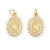 Religion Brass Micro Pave Clear Cubic Zirconia Pendants CU-CBA9482-01G-02-1