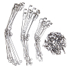84Pcs Stainless Steel Solid Fishing Swivel Snaps Hook Connector Barrel Bearing DIY-FH0004-92-1