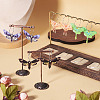 4 Pairs 4 Colors Butterfly Alloy & Acrylic Hoop Earrings EJEW-TA0001-88B-7