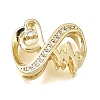 Brass Micro Pave Clear Cubic Zirconia Beads CU-CBAEEA8-24G-1