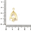 Rack Plating Brass Micro Pave Clear Cubic Zirconia Pendants KK-M309-40C-G-3