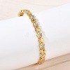 304 Stainless Steel & Rhinestone Hinged Bangles for Women BJEW-Z178-02G-3