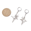 Star Alloy Pendant Leverback Earrings EJEW-JE06120-3