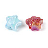UV Plating Opaque Acrylic Beads SACR-T018-06M-2