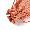 Rectangle Polyester Imitation Burlap Packing Pouches ABAG-N009-01A-04-2
