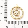 Brass Micro Pave Cubic Zirconia Pendants KK-G519-05G-05-3