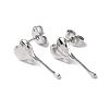 Non-Tarnish 304 Stainless Steel Melting Heart Stud Earrings for Women EJEW-F300-14P-1