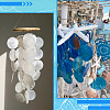 48Pcs 3 Colors Natural Capiz Shell Connector Charms BSHE-SC0001-27-7