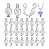 30Pcs Alloy Hollow Teardrop Bead Cage Pendants KK-PH0014-16-6