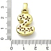Brass Micro Pave Clear Cubic Zirconia Pendants X-KK-M279-01G-S-3