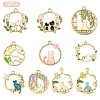 10Pcs 10 Styles Alloy Enamel Pendants FIND-YW0005-26-2