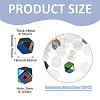 20Pcs UV Plating Acrylic Beads OACR-TADJ0001-05-3