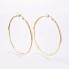 304 Stainless Steel Big Hoop Earrings EJEW-F105-16G-1