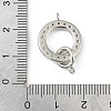 Brass Micro Pave Clear Cubic Zirconia Ring Connector Charms KK-H527-25P-3