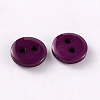 2-Hole Flat Round Resin Sewing Buttons for Costume Design BUTT-E119-28L-07-2