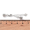 Rhodium Plated 925 Sterling Silver Curb Chain Extender STER-G039-04C-P-3