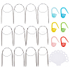 12 Styles Stainless Steel Wire Knitting Needles DIY-AR0004-93B-1