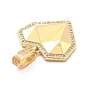 Rack Plating Brass with Cubic Zirconia Pendants KK-Q017-05B-G-2