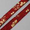 5M Japanese Printed Flower Cotton Ribbons OCOR-WH0089-25A-04-1