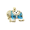 Brass Micro Pave Cubic Zirconia Pendants KK-I378-01G-2