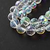 Transparent Electroplate Glass Beads Strands EGLA-N002-34H-H01-3