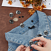 6Pcs Skull Alloy Lapel Pin Backs for Backpack Clothes JEWB-PH0001-37-3