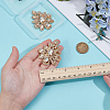 2Pcs Alloy Glass Rhinestone Cabochons FIND-CY0001-75-3