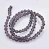 Faceted Bicone Glass Beads Strands X-EGLA-P017-4mm-03-2