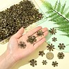 200Pcs 10 Styles Iron Bead Caps IFIN-YW0004-04-3