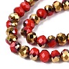 Electroplate Opaque Glass Beads Strands EGLA-A034-P8mm-O10-3
