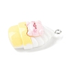 Cute Pig Theme Opaque Resin Pendants RESI-V005-007E-2