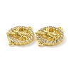 Rack Plating Brass Micro Pave Clear Cubic Zirconia Connector Charms KK-C008-04G-3