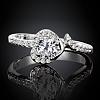 Classic Heart Brass Cubic Zirconia Rings for Women RJEW-BB06119-7D-2
