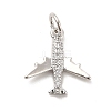 Rack Plating Brass Micro Pave Cubic Zirconia Charms KK-K270-39P-1
