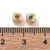 SHEGRACE Brass Cubic Zirconia Beads XGRQ4H529-682G-B-3