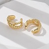 Rack Plating Brass Criss Cross Cuff Earrings EJEW-H099-11G-3