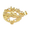 Brass Micro Pave Clear Cubic Zirconia Pendants KK-L257-21G-2