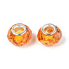 Transparent Resin Rondelle European Beads RESI-N044-01C-2