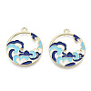 Chinese Style Alloy Enamel Pendants ENAM-M043-03G-01-RS-3