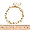 304 Stainless Steel Bowknot Link Chain Bracelets for Women BJEW-F529-08G-4