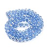 Electroplate Transparent Glass Beads Strands EGLA-A034-T6mm-H15-2